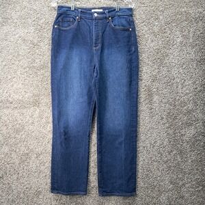 LOFT Womens High Rise Straight Leg‎ Jeans Dark Wash Blue Size 6 28 6614